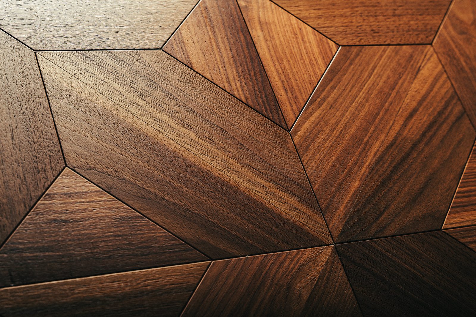 Modulo geometrico in rovere a disegno stellare